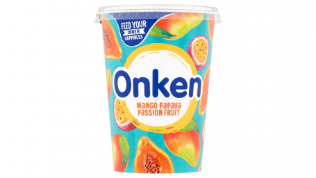 Onken Mango, Papaja, Passievrucht Yoghurt 450G