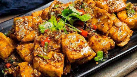 Pan-Fried Stinky Tofu Tiě Bǎn Chòu Dòu Fǔ