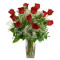 One Dozen Deluxe Red Roses