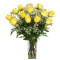 One Dozen Deluxe Yellow Roses