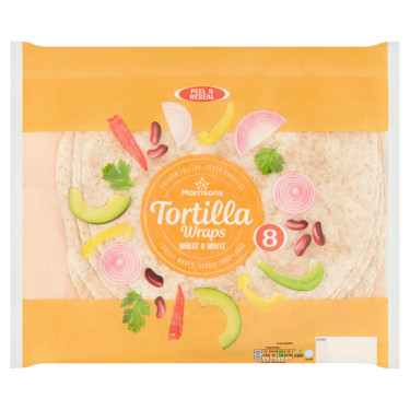 Morrisons Wit Met Meer Tortilla Wraps 8 Stuks