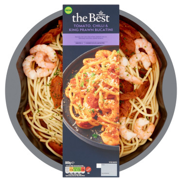 Morrisons The Best King Garnalen Tomaat Chilli Bucatini 800G