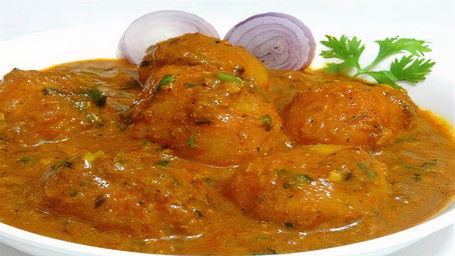 Badami Kofta Curry (Boneless Goat Meat) (Add Rice, Naan In $1 Each)