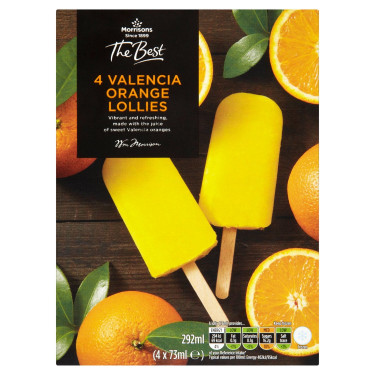 Morrisons The Best Valencia Orange Lollies 4 Stuks