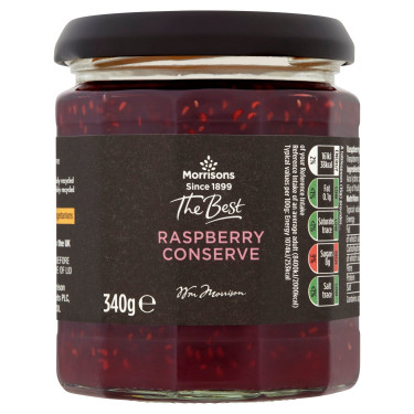 Morrisons The Best Williamette Raspberry Conserve Jam 340G