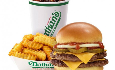 Large Nathan's Original Cheeseburger Meal