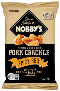 Nobby's Pork Crackle Spicy Bbq 50G