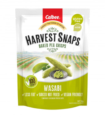 Harvest Snaps Baked Pea Crisps Wasabi 93G