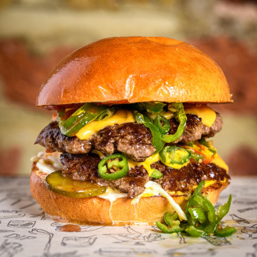 Double Green Chilli Cheeseburger