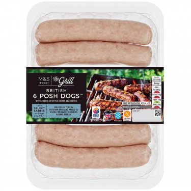 M S Food 6 Posh Dogs Varkensworstjes