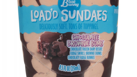 Blue Bunny Load'd Sundaes Chocolade Brownie Bomb, 8.5