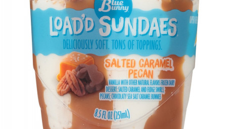 Blue Bunny Load'd Sundaes Gezouten Caramel Pecannoten, 8.5