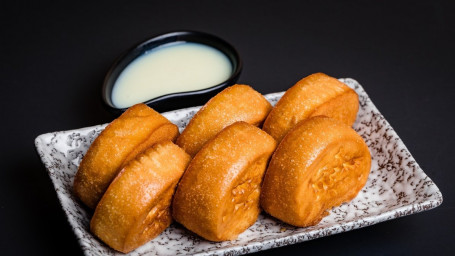 Deep Fried Golden Bun With Condensed Milk