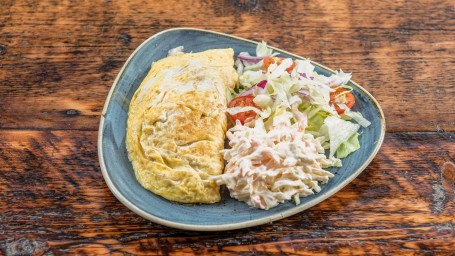 3 Egg Omelettes With Toss Salad Coleslaw