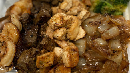 Hibachi Triple Chicken/Steak/Shrimp