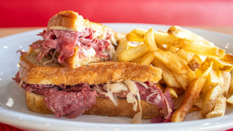 Corned Beef Reuben With Fries