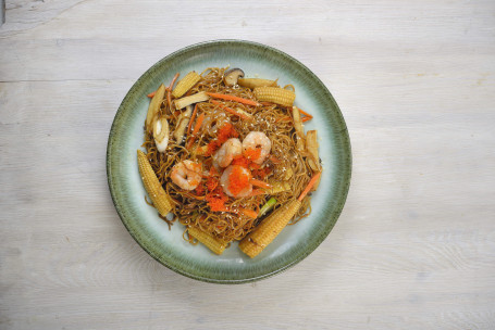 38. Stir Fried Thin Egg Noodles With Prawn And Fish Roe