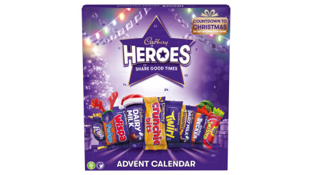 Cadbury Heroes Chocolade Kerst Adventskalender 230G