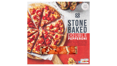 Co-Op Steengebakken Dubbele Pepperoni Pizza 327G