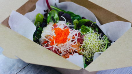 Sashimi Salad Bowl (With Rice And Korean Spicy Sweet Sauce)