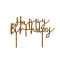 Happy Birthday Gold Cake Topper