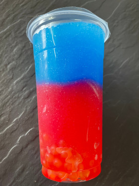 50/50 Slush Half Blueberry Half Strawberry