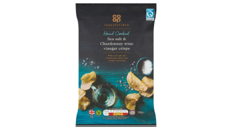 Co-Op Onweerstaanbare Handgekookte Zeezout Chardonnay Wijnazijn Chips 150G