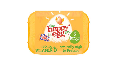 De Happy Egg Co. Vrije Uitloop, 6 Grote Eieren