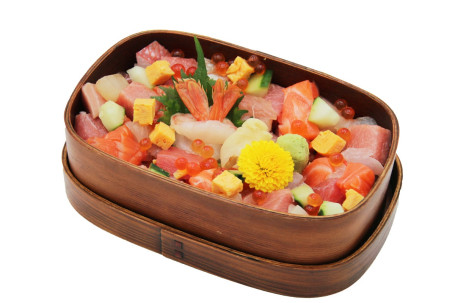 Jiǎo Qiè Yīng Huā Jǐng Bara Chirashi Donburi