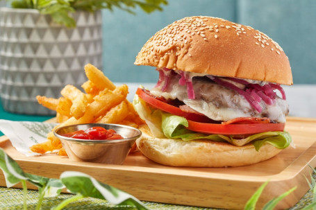 Wagyu Beef Burger Hé Niú Zhī Shì Hàn Bǎo