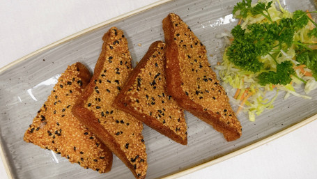 Sesame Prawn Canapés (4) Zhī Má Xiā Xiǎo Diǎn Xīn