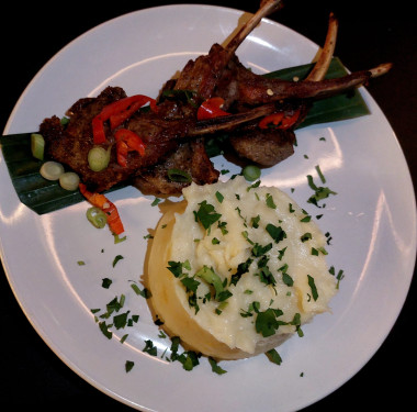 Pan Fried Lamb Chops Mash Potato