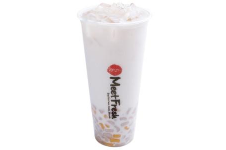 Xiǎo Yù Yuán Nǎi Lǜ/Jasmine Milk Tea With Mini Taro Balls