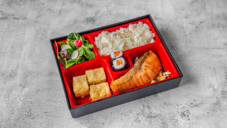 Salmon Teriyaki Bento （Zhào Shāo Sān Wén Yú Shí Hé）