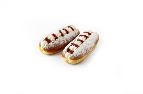 2 Long Jam Split Cream Doughnuts