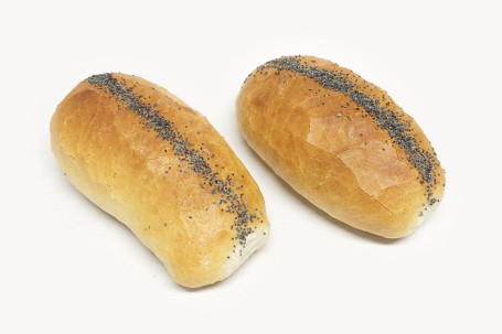 4 Crusty Poppy Seed Finger Rolls