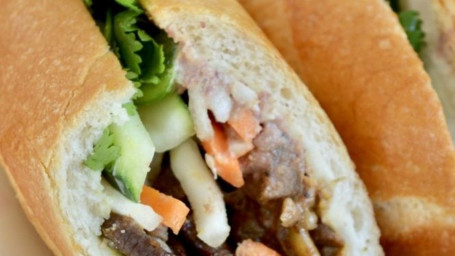 26 Lemongrass Beef Banh Mi