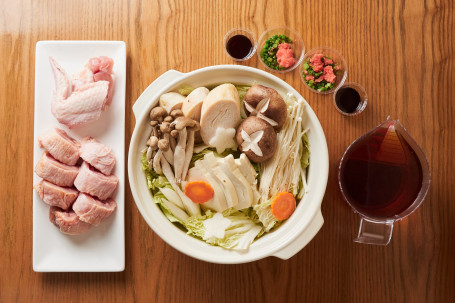 Jī Ròu Bó Duō Huá Wèi Niǎo Guō 2 Pax Hanami-Dori Kyusyu Chicken Hot Pot 2 Pax