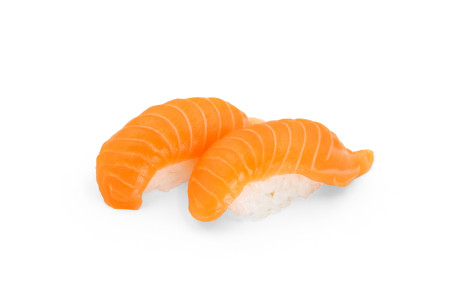 Sān Wén Yú Shòu Sī (2Jiàn Salmon Sushi (2Pcs.