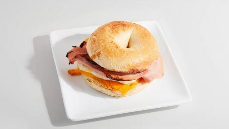 Ham, Egg Cheese Bagel Sandwich