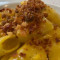 Mezzo Pacchero Alla Carbonara De I Ghibellini Con Polvere Di Guanciale