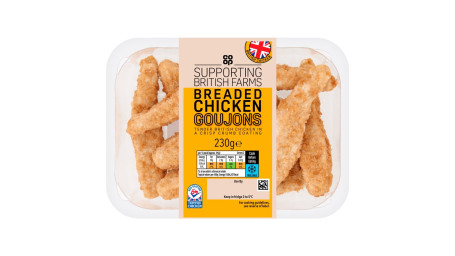 Co-Op Britse Gepaneerde Kip Goujons 230G