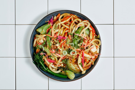 Stir Fried Udon Chicken Prawns