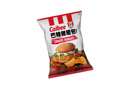 Kǎ Lè B X Kfc Bā Là Jī Tuǐ Bāo Wèi Shǔ Piàn32Kè/Calbee X Kfc Zinger Burger-Smaakaardappelchips 32G