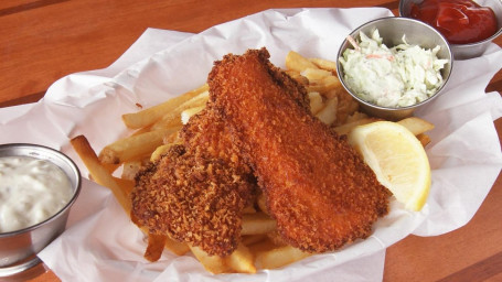 Alaska Halibut Fish N Chips (2-Piece)