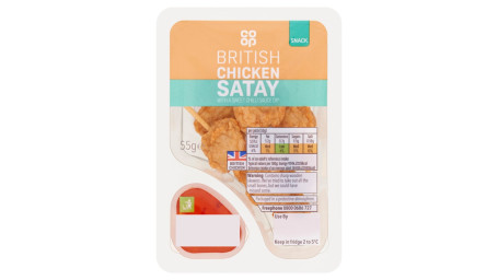 Co-Op Britse Kipsaté Met Een Zoete Chilisausdip 55G