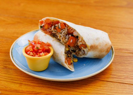 Roasted Mushroom And Sweet Potato Mole Burrito (V)