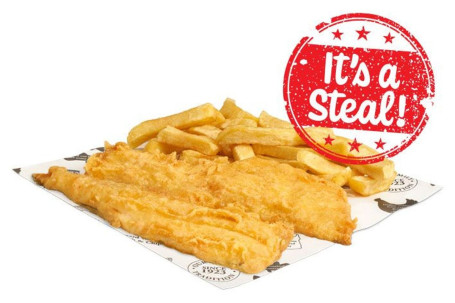 2 Med Haddock Large Chips