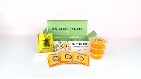 Fruit Tea Kit (Mango Boba Passionfruit Syrup)