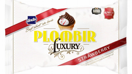 Plombir Luxury-Vanilla Strawberry Ice Cream